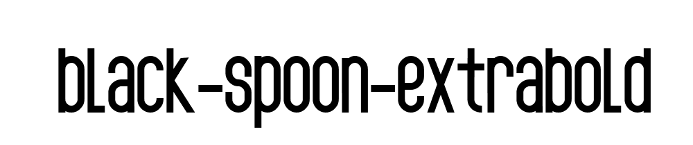 Black Spoon Extrabold