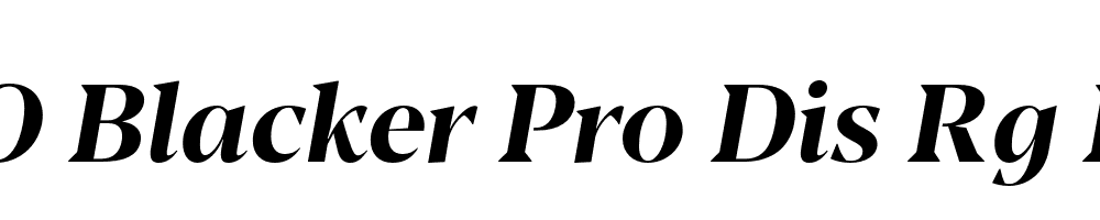 FSP DEMO Blacker Pro Dis Rg Bold Italic