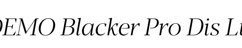 FSP DEMO Blacker Pro Dis Lt Italic