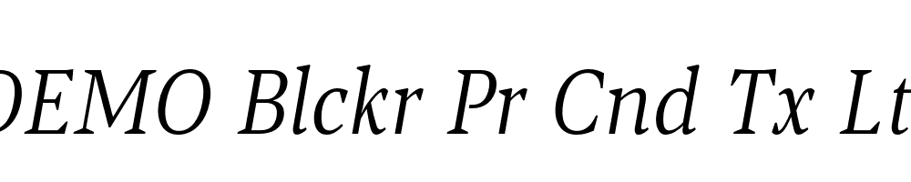 FSP DEMO Blckr Pr Cnd Tx Lt Italic