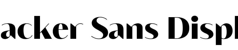 Blacker Sans Display