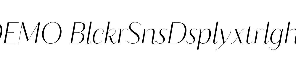 FSP DEMO BlckrSnsDsplyxtrlght Italic