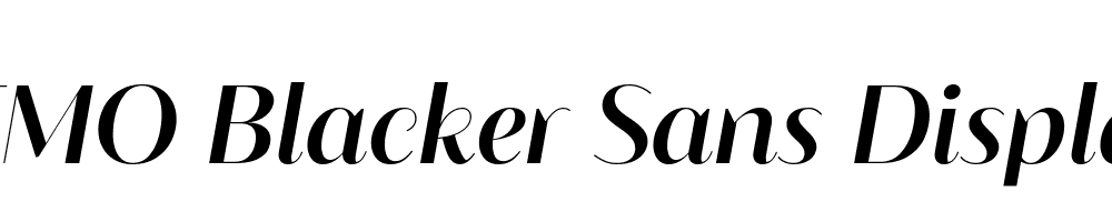 FSP DEMO Blacker Sans Display Italic