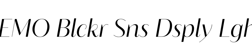 FSP DEMO Blckr Sns Dsply Lght Italic