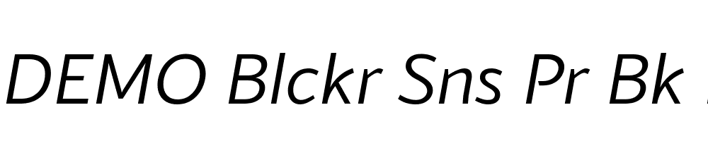 FSP DEMO Blckr Sns Pr Bk Italic