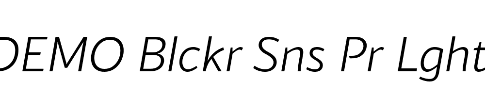 FSP DEMO Blckr Sns Pr Lght Italic