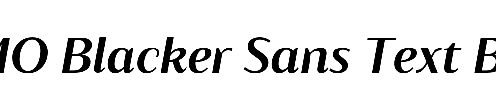 FSP DEMO Blacker Sans Text Bold Italic