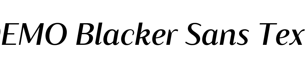 FSP DEMO Blacker Sans Text Italic