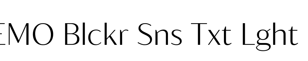 FSP DEMO Blckr Sns Txt Lght Regular