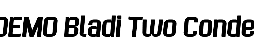  DEMO Bladi Two Condensed 4F Italic