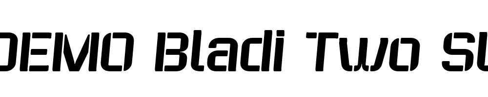  DEMO Bladi Two Stencil 4F Italic