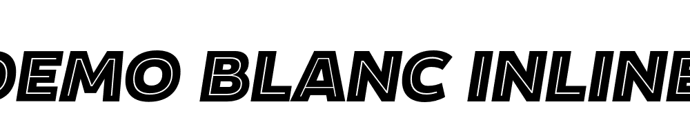  DEMO Blanc inline Heavy Italic