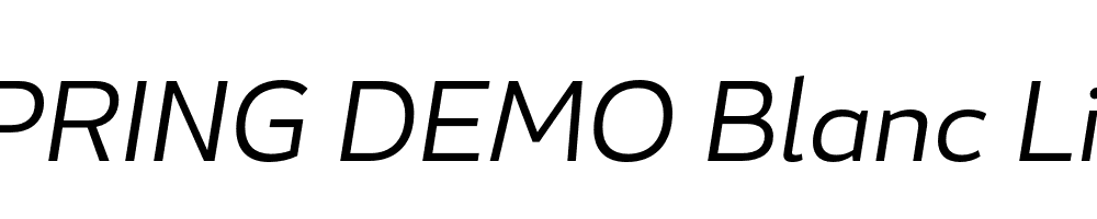  DEMO Blanc Light Italic