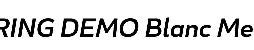  DEMO Blanc Medium Italic