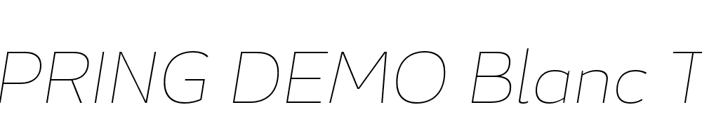  DEMO Blanc Thin Italic