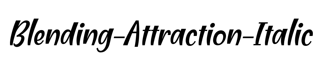 Blending-Attraction-Italic