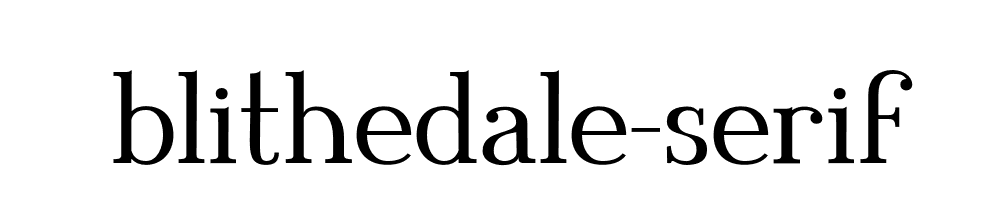 Blithedale Serif