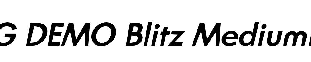  DEMO Blitz MediumItalic Regular