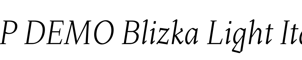 FSP DEMO Blizka Light Italic