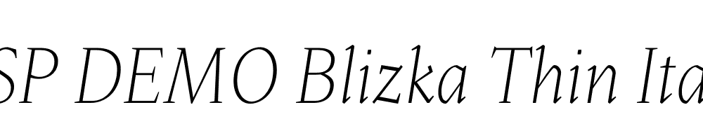 FSP DEMO Blizka Thin Italic