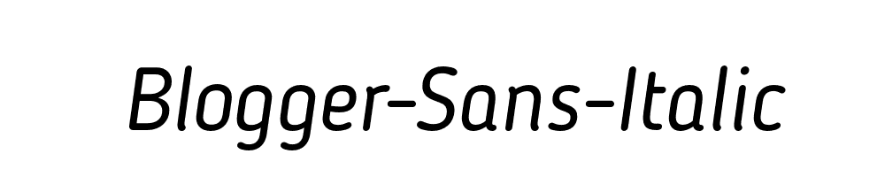 Blogger-Sans-Italic