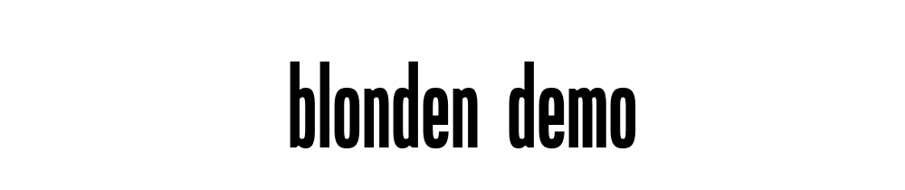 Blonden Demo