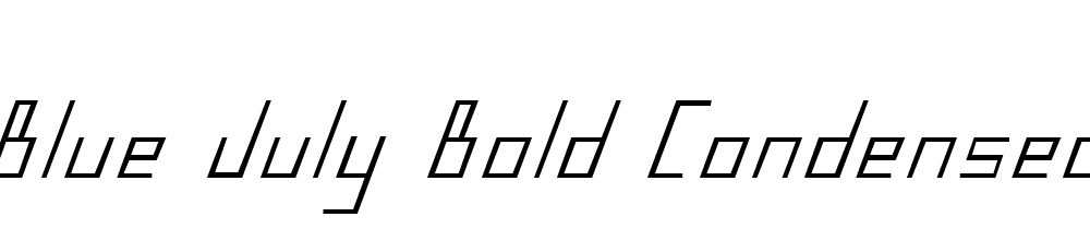 Blue July Bold Condensed