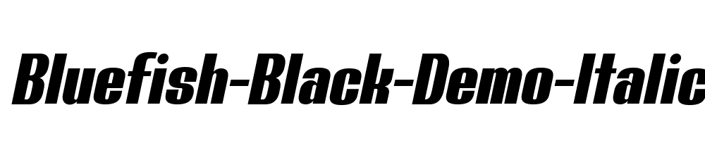 Bluefish-Black-Demo-Italic