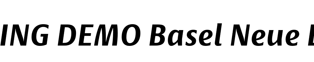  DEMO Basel Neue Bold Italic