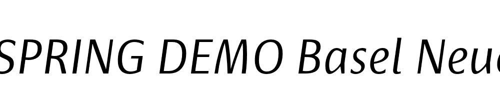  DEMO Basel Neue Italic