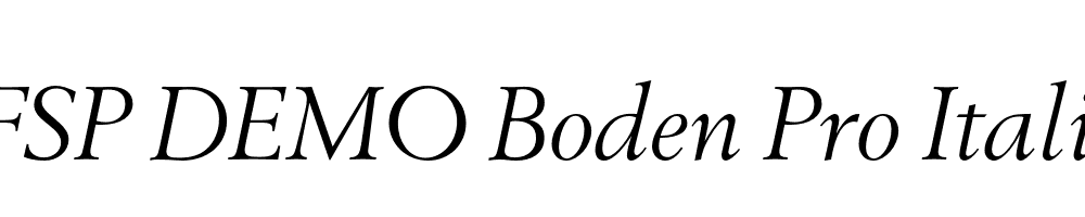 FSP DEMO Boden Pro Italic