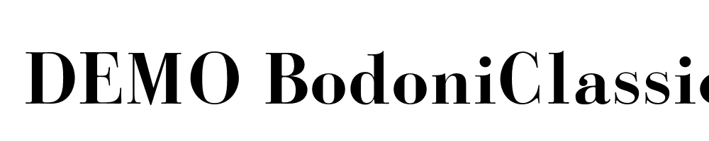  DEMO BodoniClassic Bold Regular