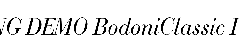  DEMO BodoniClassic Italic Regular