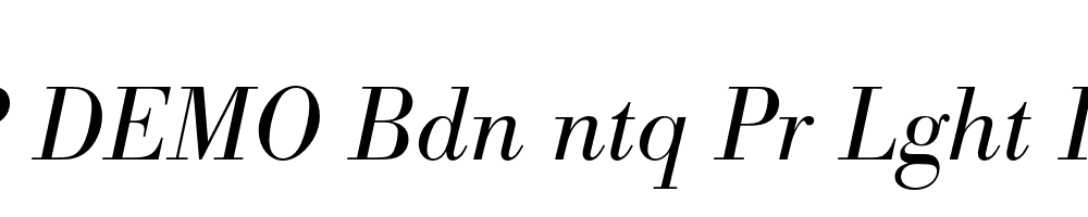 FSP DEMO Bdn ntq Pr Lght Italic