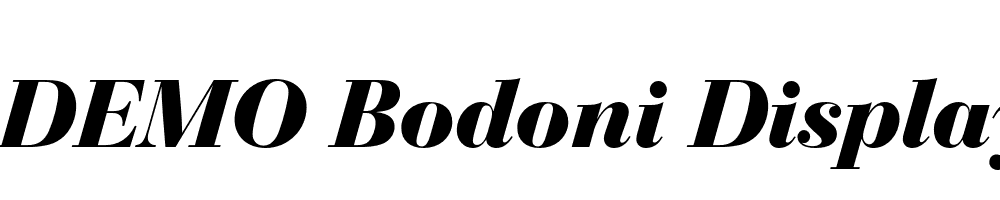  DEMO Bodoni Display FS Bold Italic