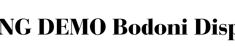  DEMO Bodoni Display FS Bold