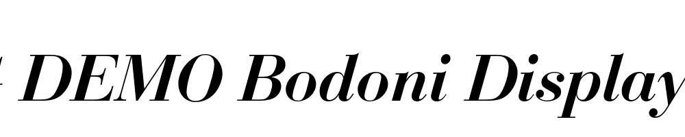  DEMO Bodoni Display FS Demi Italic