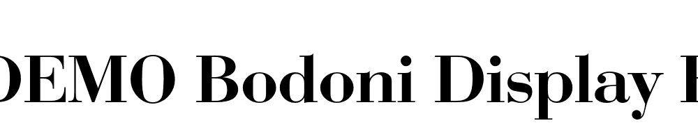  DEMO Bodoni Display FS Demi Regular