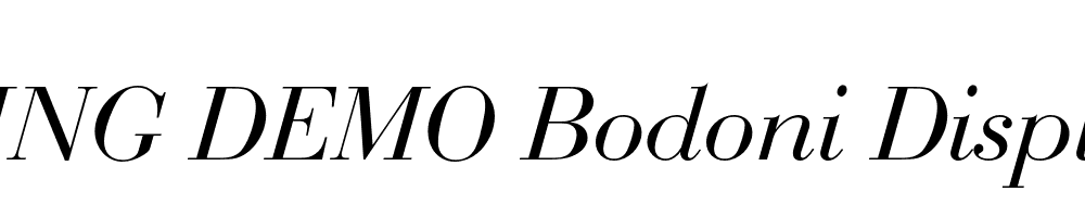  DEMO Bodoni Display FS Italic