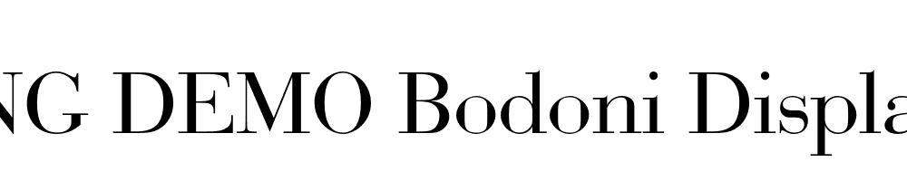  DEMO Bodoni Display FS Regular