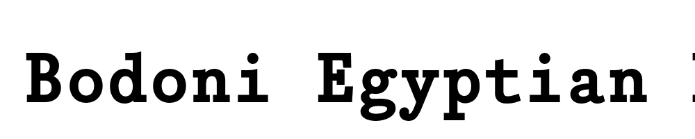 FSP DEMO Bodoni Egyptian Mono Bold