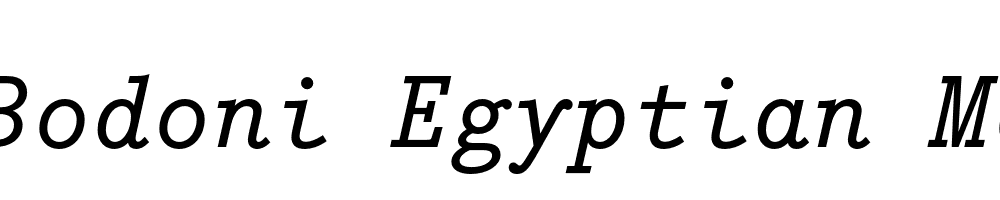 FSP DEMO Bodoni Egyptian Mono Italic