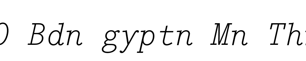 FSP DEMO Bdn gyptn Mn Thn Italic