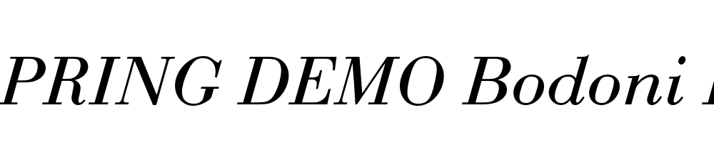  DEMO Bodoni FS Italic