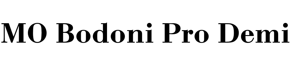 FSP DEMO Bodoni Pro Demi Regular