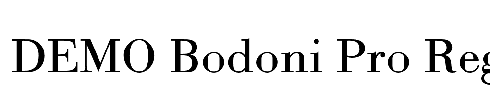 FSP DEMO Bodoni Pro Regular