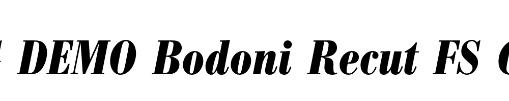  DEMO Bodoni Recut FS Cd Bold Italic