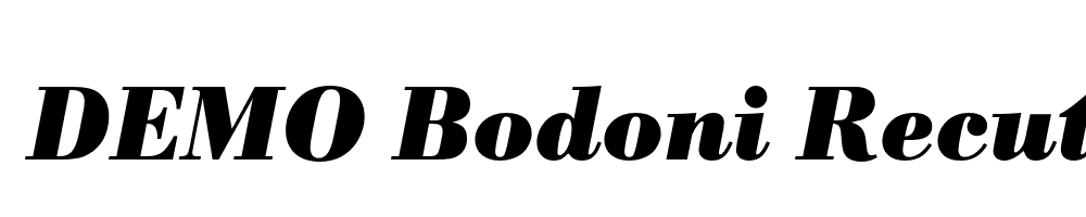  DEMO Bodoni Recut FS Bold Italic