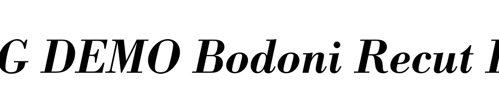  DEMO Bodoni Recut FS Demi Italic