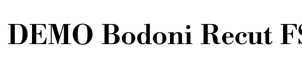  DEMO Bodoni Recut FS Demi Regular